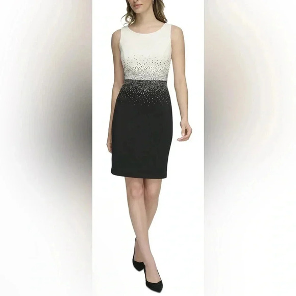 Calvin Klein Rhinestones Embellished Dress Size 6 - Picture 2 of 10
